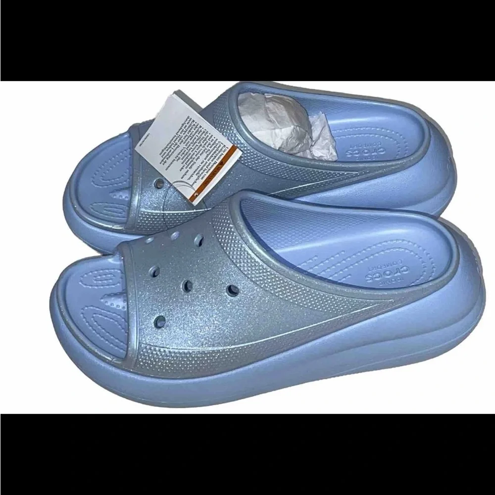 Nwt CROCS crush meta pearl slides‎ nwt